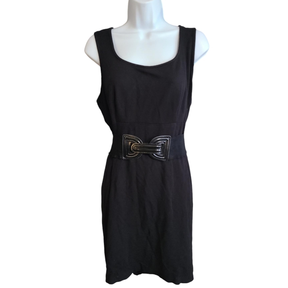 STYLE & CO. black belted stretch dress 12